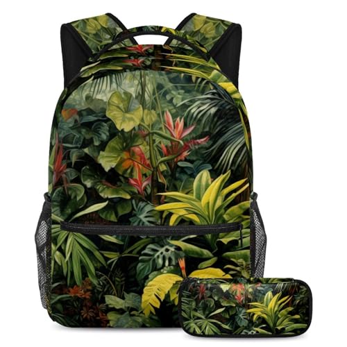 Sac à dos Vert Tropical Rainforest 30 de type cartable d'étudiant