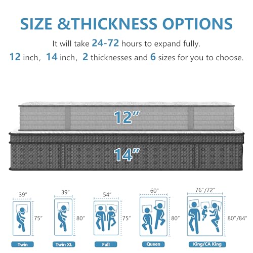 14 Inch Twin XL Hybrid Gel Mattress