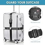 Travel Inspira Luggage Straps for Suitcases with TSA Lock, Protect Your Luggage Anti-Burst, High Visibility Color, Easy to Identify Luggage Adjustable Heavy Duty Belt for 20-32 Inch Suitcases - Image 2