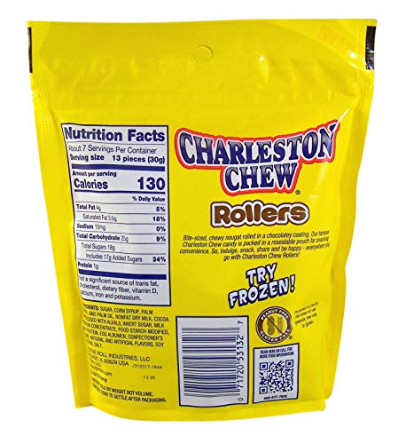 Charleston Chew Rollers Vanilla Snack-To-Go Resealable Bag, 7.6 oz - image 2