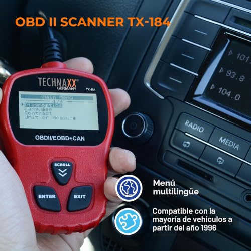 Lector de códigos OBD II Technaxx TX-184 para diagnóstico de fallos del motor de coche 6