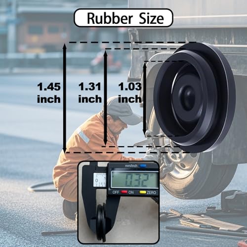 Image of 8 Pcs Trailer Hub Cap Plugs, Grease Rubber Plugs for 1.98 inch 2.44 inch 2.72 inch Trailer Axle Cap, Trailer Dust Bearing Cap Cup for Most 2000 to 3500 Pound Trailer RV Camper Wheel Cover Axle