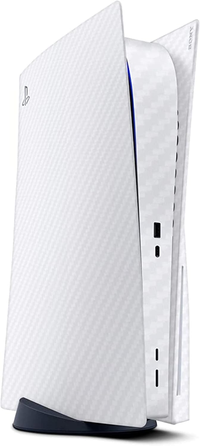 Khushi Decor White Carbon Vinyl Sticker Decals for Playstation 5 Disk Version Console and Two Dual Sense 5 Sticker Skins Black PS5 Skin Console and Controller Design [Video Game] (B0CTJ182YY) Amazon Price History, Amazon Price Tracker