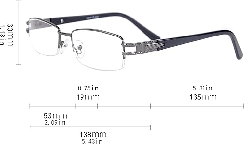 Miniatura 7 de SANHOOPOLO Gafas de bloqueo de luz azul para hombresmujeres, gafas de juegos de computadora, lentes rectangulares con marco de metal transparente