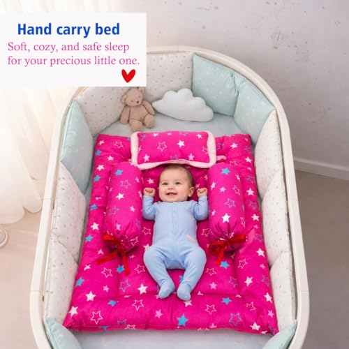 Image of Infantbond 56 in 1 New Born Baby Complete Daily Items Combo(0-6 Months)(Star) (Pink for Baby Girl), Pack of 1