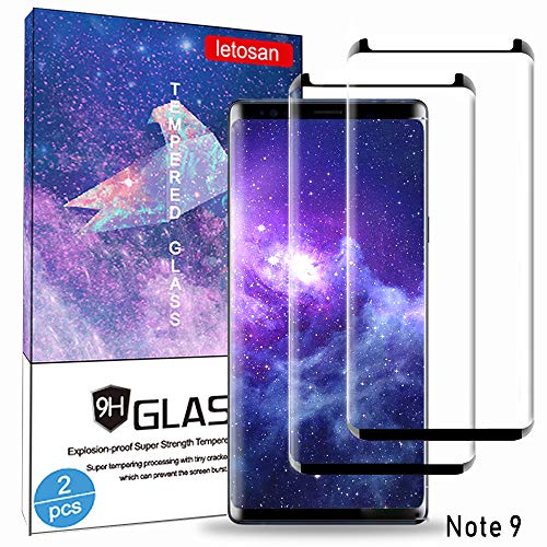 Galaxy Note 9 Screen Protector, [2 Pack] 9H Tempered Glass, HD Clear, 3D Curved Case Friendly,Bubble-Free for Samsung Note 9 Glass Screen Protector