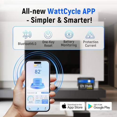 Image of WattCycle 12V 314Ah Mini LiFePO4 Battery 200A BMS Bluetooth 4.01kWh
