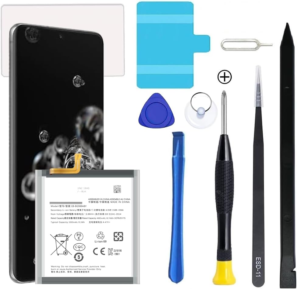 Upgraded Battery for Galaxy S20, Battery Replacement for Samsung Galaxy S20 SM-G980 SM-G980F with Professional Repair Tool Kits
