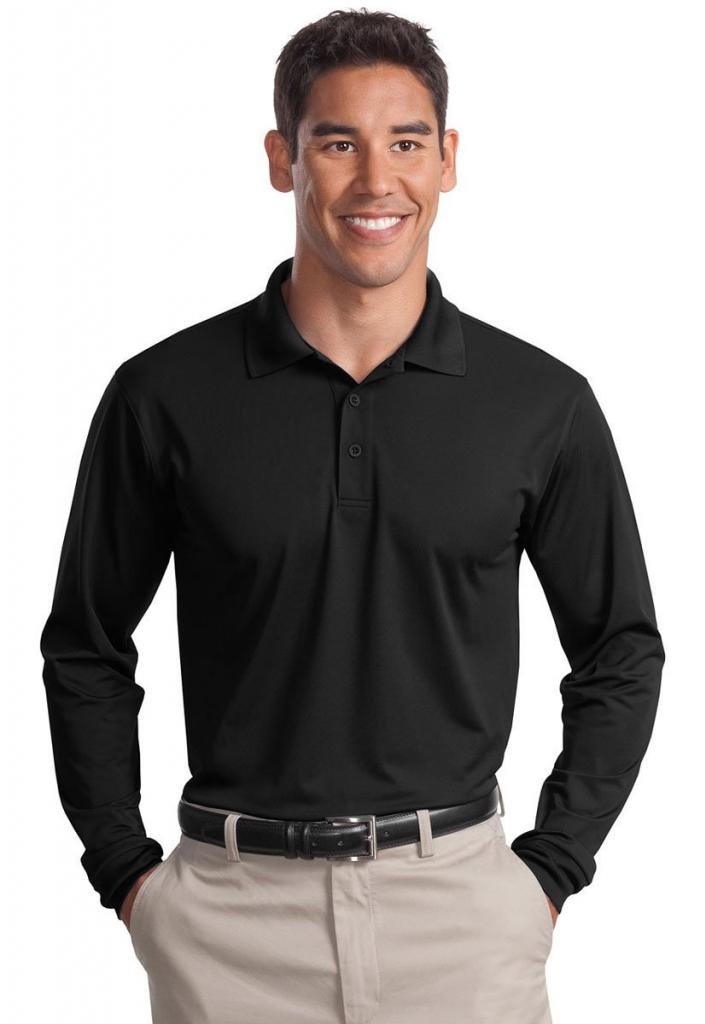 SPORT-TEKMen's Long Sleeve Micropique Sport Wick Polo