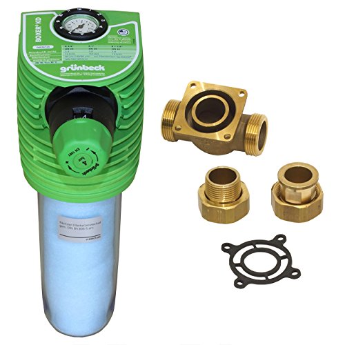 Grünbeck Boxer KD Wasserfilter 1″, Feinfilter für Trinkwasseranlagen, inkl. Wasserzähler, mit Druckminderer, 101 260