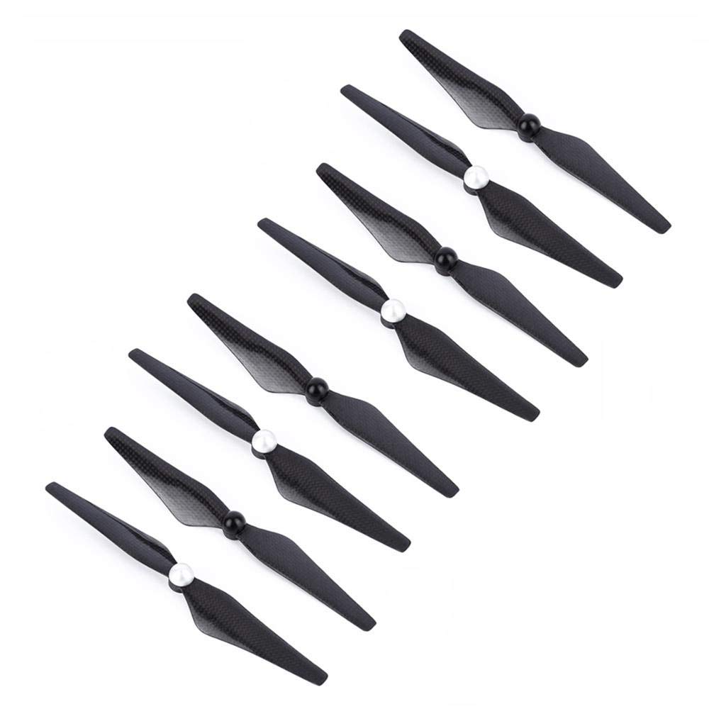 Carbon Fiber Quick Release Propeller Set 8pcs Carbon Fiber Propellers/Fit For Phantom 2 3 Upair Drone Blade Durable Props Self Locking 9450 Props Screw Accessory 3S SE Drone propeller blades(Silver)