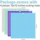 Pavlleen Cutting Mat for Silhouette Cameo 4/3/2/1,Silhouette Portrait2, Pack of 4, Standard Handle, Light Handle, Strong Handle, Square, Grid, Self-Adhesive, Non-Slip Cutting Mat,Größe 30,5 x 30,5 cm