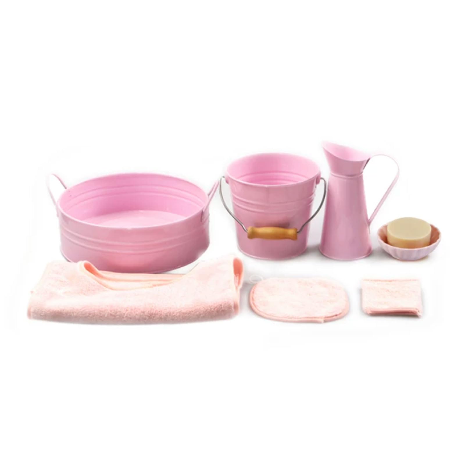 ttnmrc Montessori Practical Life Cleaning Set, Toddler Washing Work Kit, Fine Motor Skills Development,Pink