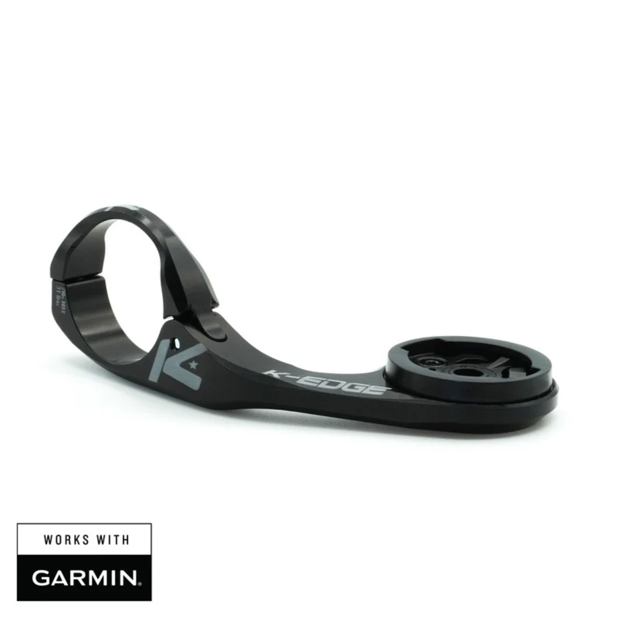 K-EDGE Garmin Max Xl Mount, 31.8mm, (Black) Anodize, Ciclocomputer GPS Unisex Adulto, Nero (Black), STANDARD