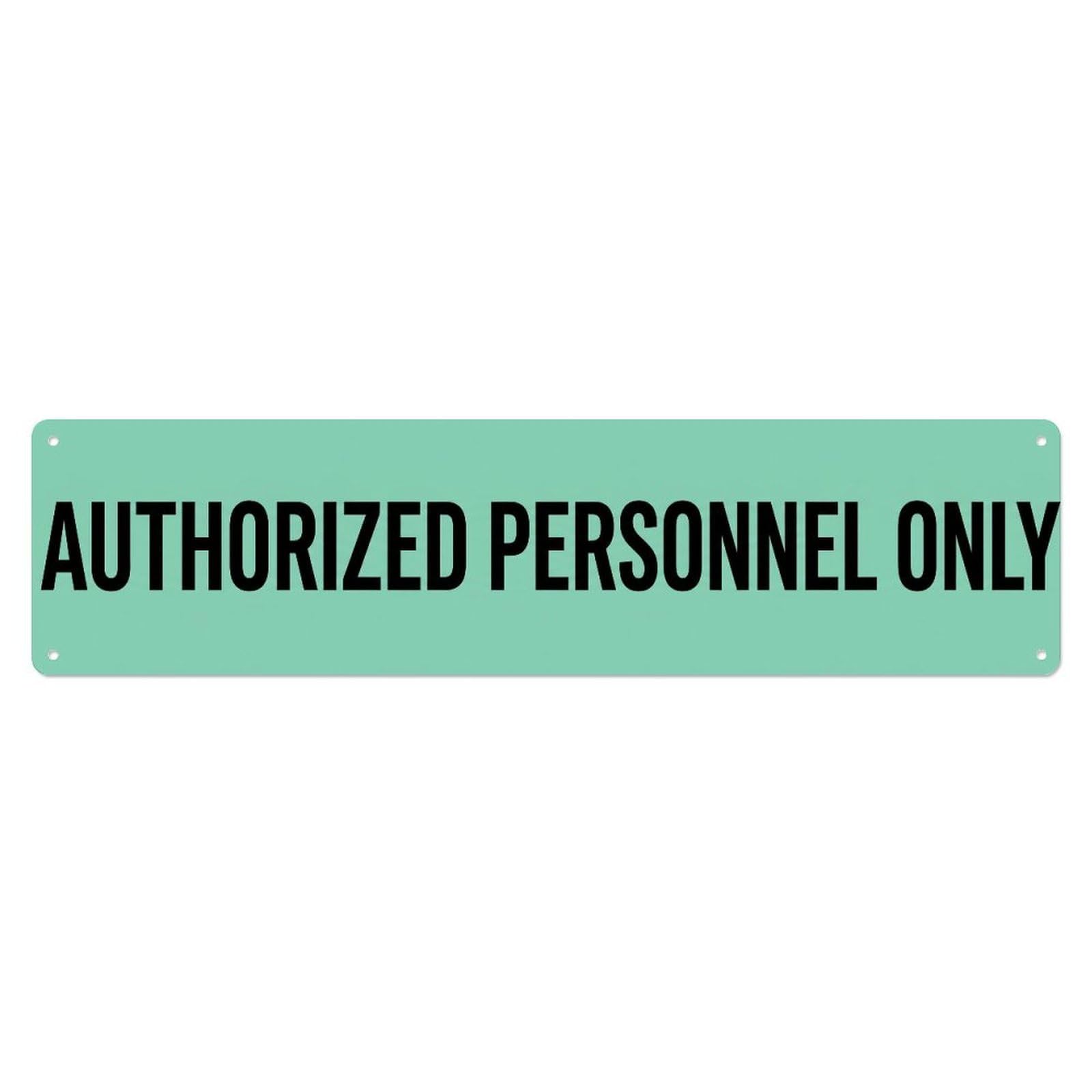 Metal Tin Sign Authorized Personnel Security Zone