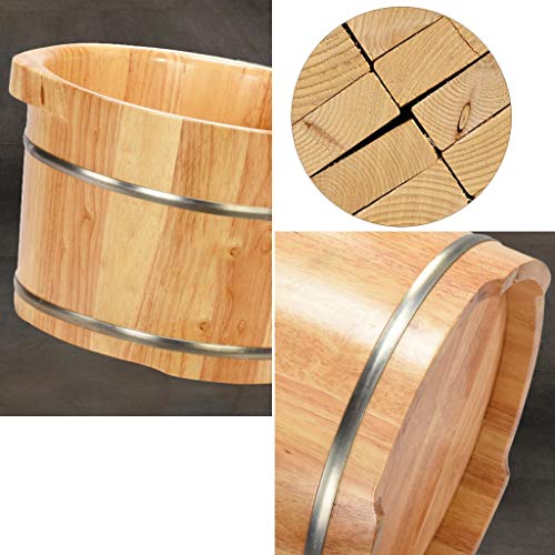 Katzowen bañera de spa para pies de madera miniatura 3