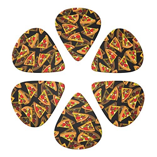 Pizza 3D Lot de 6 médiators pour guitare acoustique, guitare électrique, basse, ukulélé – fins, moyens et épais. - Les Beatles, Paul McCartney, John Lennon, RIngo Starr, George Harrison Pizza 3D Lot de 6 médiators pour guitare acoustique, guitare électrique, basse, ukulélé – fins, moyens et épais. – Image 5