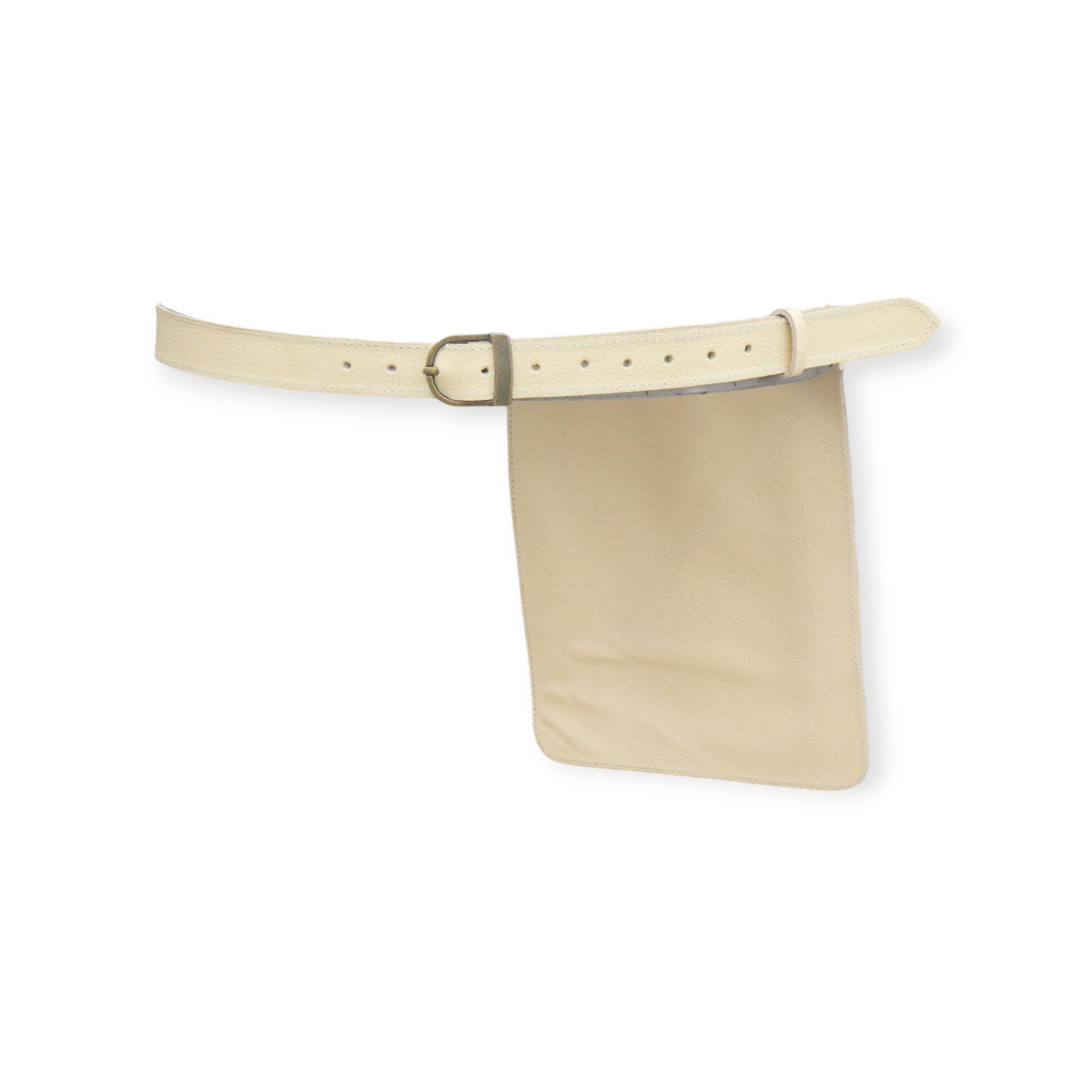 Skórzana torba na pas biodrowy | Fanny pack damska torba na pasek, Złamana biel, M, przypadkowy