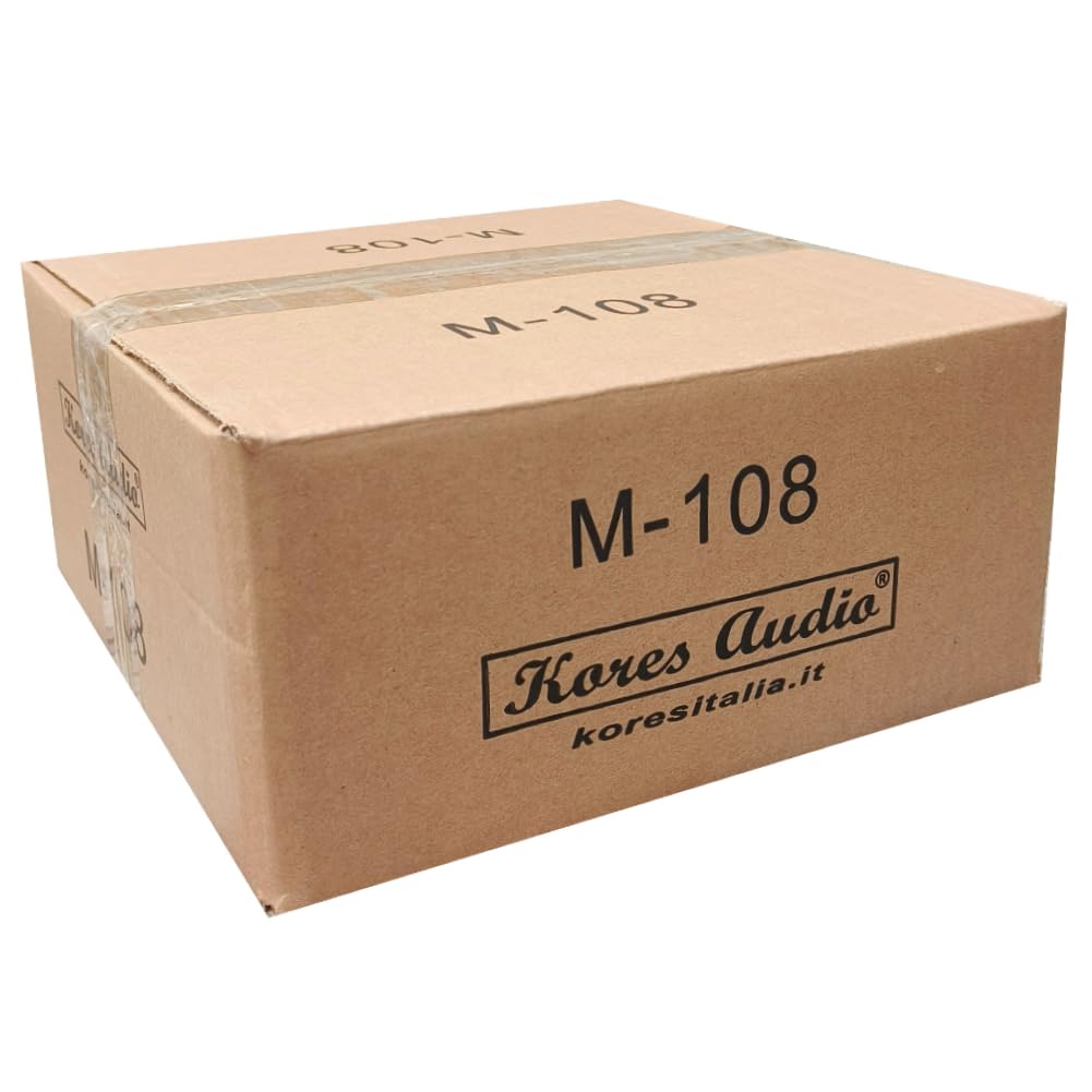 KIT SET PER KORES AUDIO M-108 1 altoparlante diffusore woofer 25 cm 250 mm 10" diametro, 150 watt rms 300 watt max, impedenza 8 ohm, sensibilità 96 db, per casa, 1 pezzo