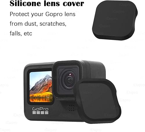 Miniatura 5 de Protector de lente para Gopro Hero 11 Hero11 Mini negro + tapa de lente 3+2 unidades Vidrio templado para Go Pro Hero 11 Mini fácil instalación