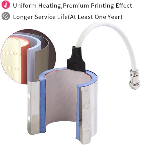 Miniatura 4 de PYD Life Accesorio de prensa de calor para vaso recto, mini vasos delgados de 3 onzas de acero inoxidable para sublimación