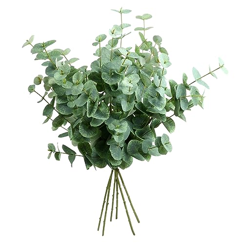 Tuocal 6 Pcs Artificial Eucalyptus Stems Leaves