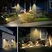 URPOWER Solar Lights Outdoor, Adjustable Solar Spot Lights Outdoor Spotlight 2-in-1 Waterproof Solar Landscape Lights Wall Light, Dusk-to-Dawn Solar Powered Lights for Yard, Garden (Warm White 2 Pack)
