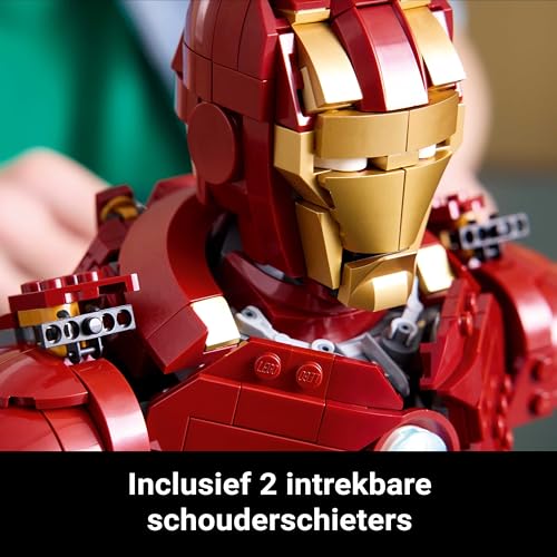 LEGO Marvel Iron Man MK4 Buste Bouwpakket voor Volwassenen met Tony Stark Minifiguur, plus Schouderschieters en Draaibaar Hoofd - Avengers Cadeau voor Mannen, Vrouwen en Fans 76327 - Afbeelding 6