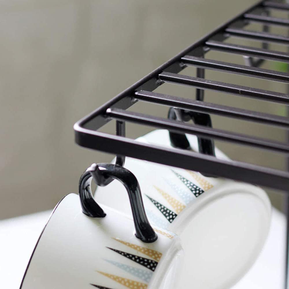 Supporto per Tazza In Metallo, Portabicchieri Cucina per Uso, Supporto per Tazza da Caffè, Espositore per Tazze da Tè, Portabicchieri da Appendere, Adatto per Tazze da Tè e Stoviglie