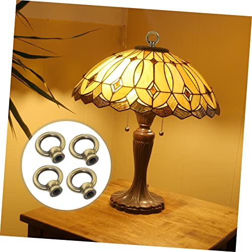Image of 4Pcs Metal Lamp Finials Decorative Caps for Table and Floor Lamps Stylish Lamp Shade Accessories 1.97 X 1.57 X 0.7 Inch