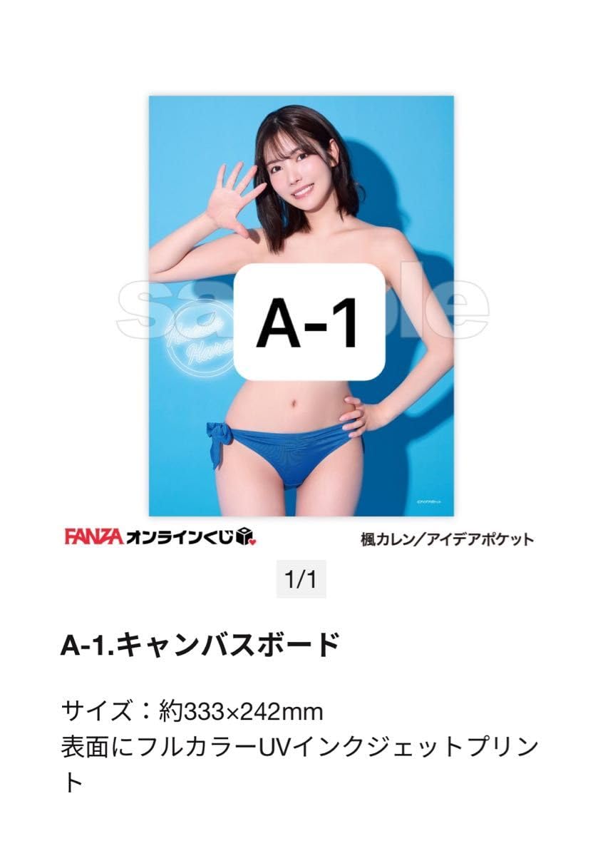 Amazon.co.jp: fanzaオンラインくじ 楓カレン A賞 キャンバスボード  