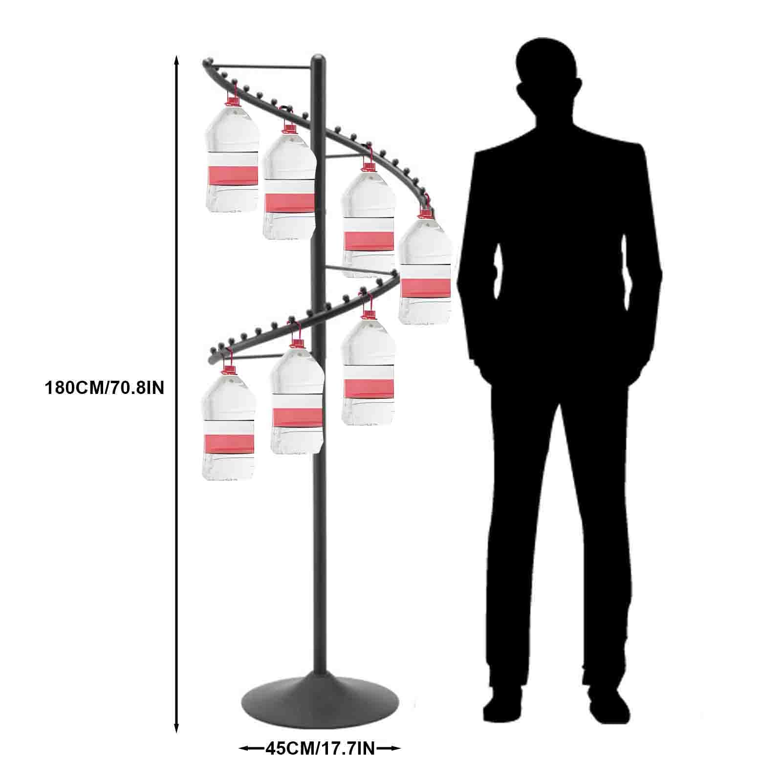 Spiral Clothing Rack, Freestanding Rotating Clothes Hanger,Modern Retail Clothes Display Racks for Storage, Boutique Clothe Rack for Bedroom Living Room and Store: black