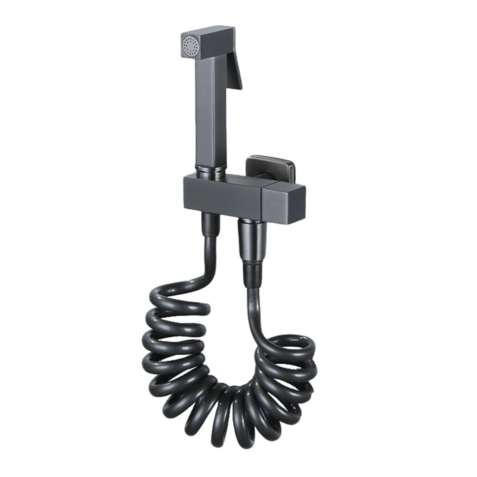 Pulverizador de Bidé de Mano con Manguera Kit Ducha Higienica para con Soporte de Pared y Valvula G1/2 para Baño,Gris