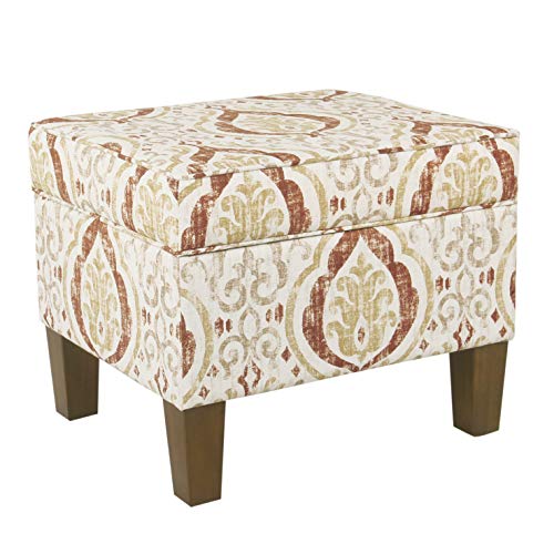 HomePop Square Ottoman - Burnt Orange and Cream Medallion by HomePop - Used condition - US$57.48