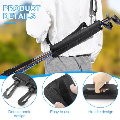 Golfschlägertasche, Mini-Golftasche, Tragbare Tasche Set für Golf-Training, Golfschläger Mini Tragetasche, Faltbar Golf Pencil Bag mit Schultergurt, Geeignet für Golfplatztraining
