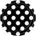 Polka Dot Dessert Plates, 6.875", Black, 8 Count