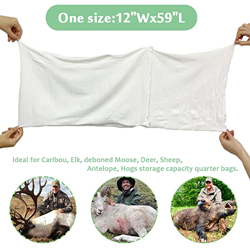 LODMOD Hunting Meat Bags for Elk Moose Caribou Deer Keep Animals Meat Fresher Quarter Storage Organize Supplies, 12"x59", 4Pcs - Image 2
