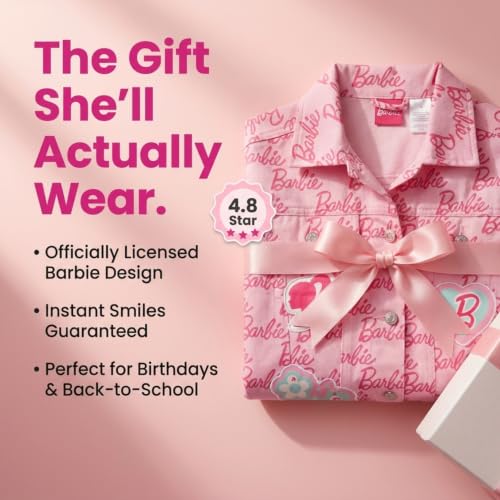 Image of Barbie Girls Denim Jacket Little Kid to Big Kid Sizes (4-14-16)