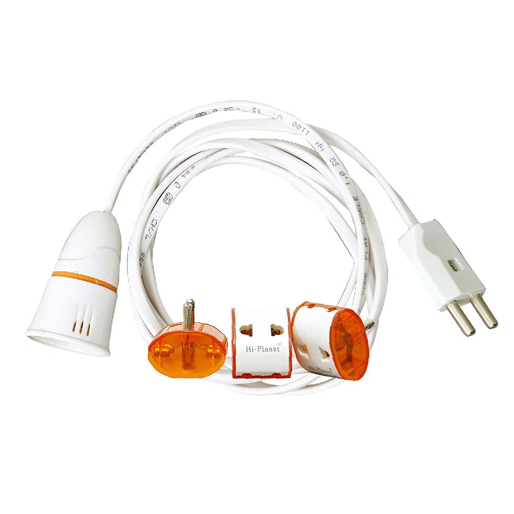 Hi-PLASST Bulb-Holder & 2-Pin Plug (8mtr) flat 2 core wire 1 Sq mm For Multipurpose Use, DIYs, Festive Decorations, Diwali, Christmas (B07YTVLQTD) Amazon Price History, Amazon Price Tracker