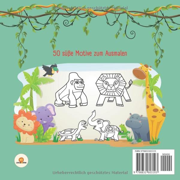 Kritzelbuch ab 1 Jahr, Kritzeln im Zoo: 50 süße Motive zum Ausmalen Taschenbuch – 31. Mai 2022 - Image 3