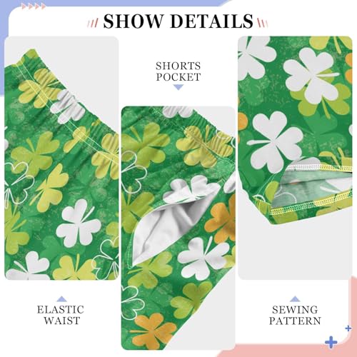 ZZKKO Cute Shamrocks Boys Pants for Kids Jogger Pants with Pockets S-XL4