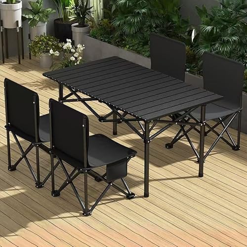 Juego de mesa y silla plegable portátil para actividades al aire libre, incluye bolsa de transporte