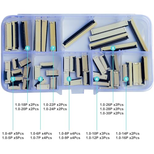 Kit Conector FFC FPC 1.0mm Flip-Lock 4P-30P miniatura 2