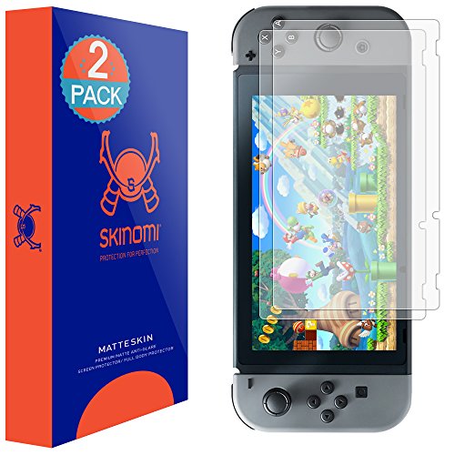 Skinomi Matte Screen Protector Compatible with Nintendo Switch (2-Pack)(Updated Design) Anti-Glare Matte Skin TPU Anti-Bubble Film Skinomi Matte Screen Protector Compatible with Nintendo Switch (2-Pack)(Updated Design) Anti-Glare Matte Skin TPU Anti-Bubble Film