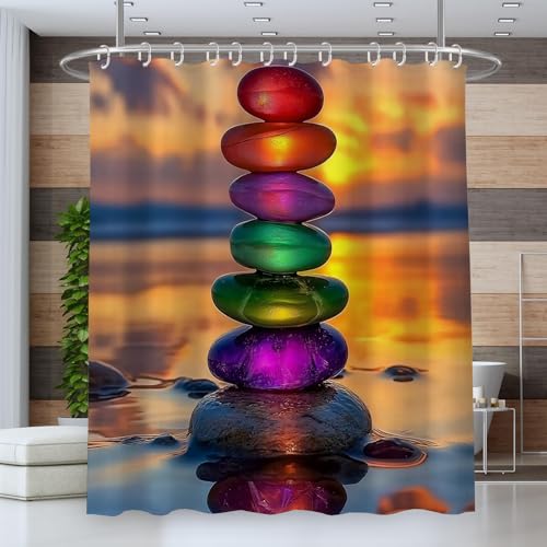 Rideau de douche en polyester de qualité supérieure 180x200 cm lavable et imperméable - 3