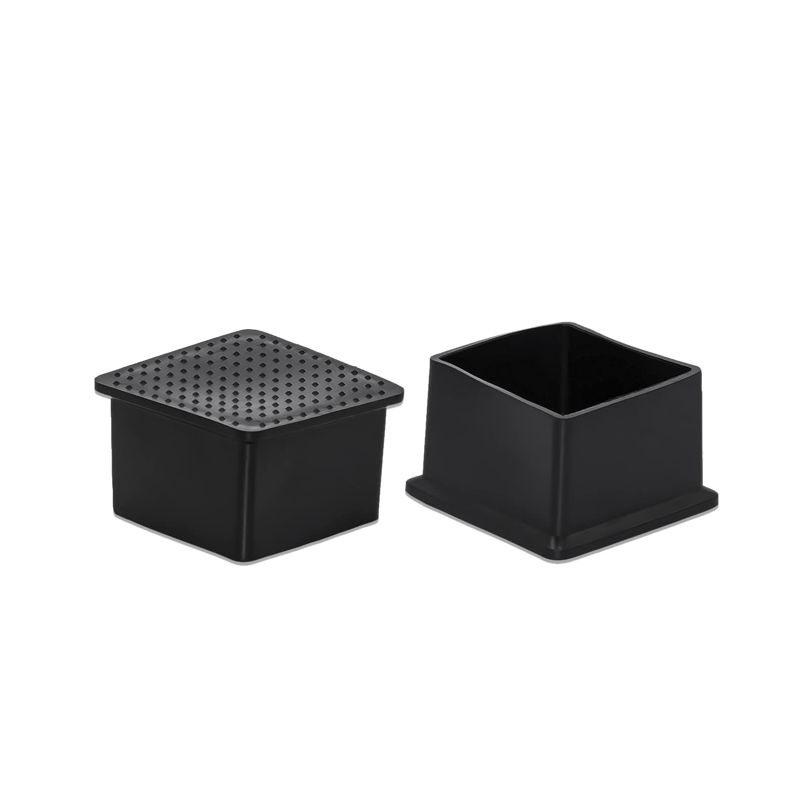 Flyshop Furniture Feet Ferrules Caps Chair Leg Floor Protectors Flexible PVC Furniture Table Covers, Square Legs, 8PCS, 1-1/2" x 1-1/2", 38 x 38 mm, Black