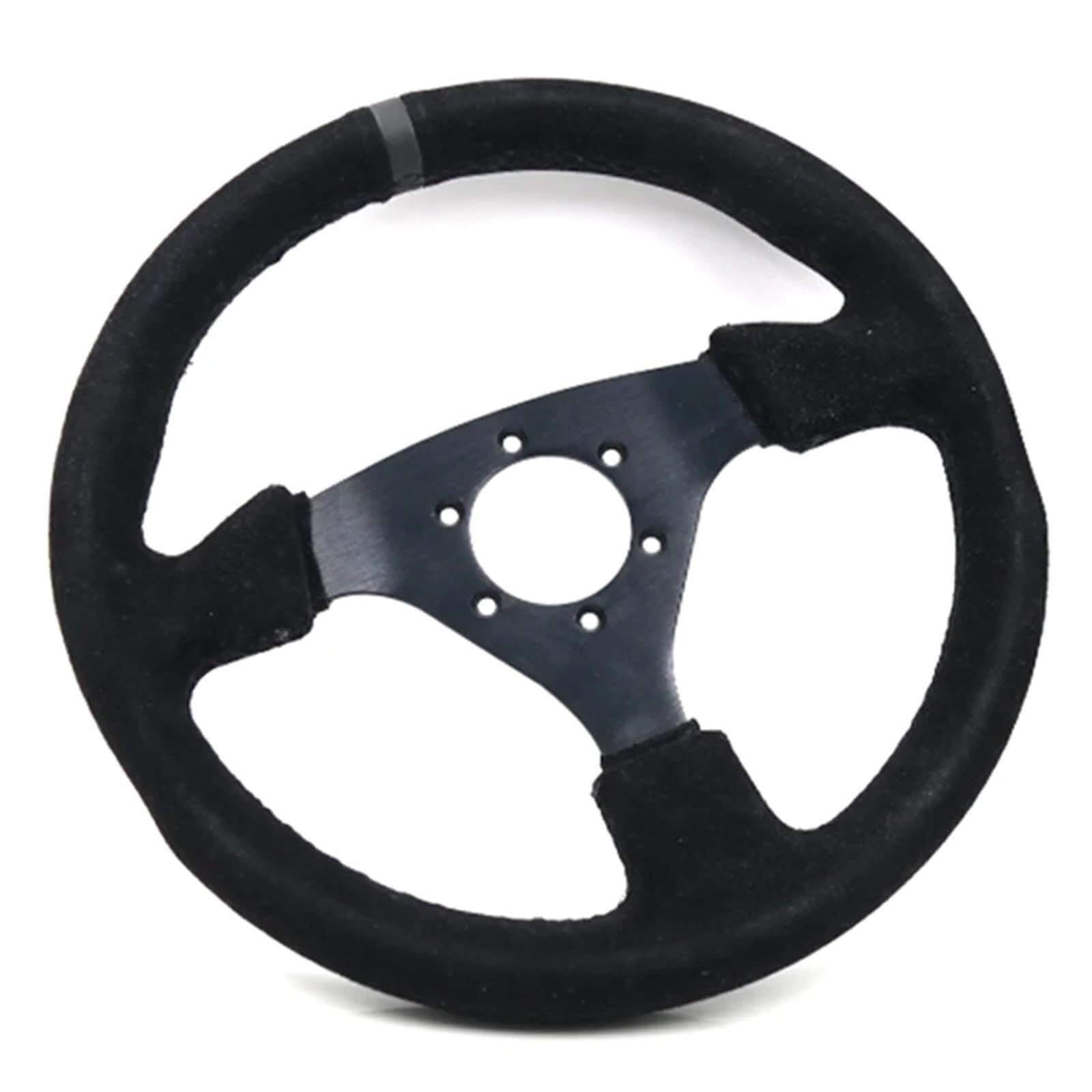 Volanti Auto Volante da corsa 13 pollici (330 mm) in pelle nera suture piatto Vieni