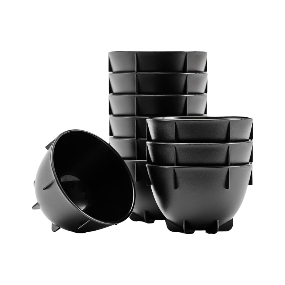 Dhyawuer Black Coffee Cupping Bowls 200Ml For 12G Coffee Grinds & 200G Boiling Water Stackable Coffee Bowls For Coffee Enthusiasts 12Pcs