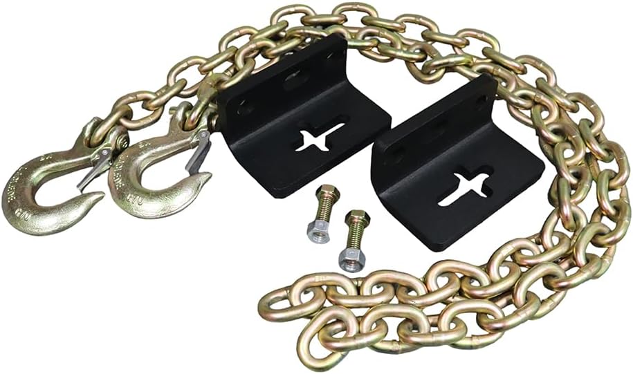 Shocker 5th Wheel to Gooseneck Safety Chain Kit with Mounting Brackets