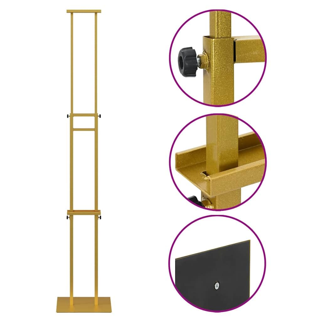 Höhenverstellbarer Messestand aus Stahl, doppelseitig, 110-210 cm, pulverbeschichtet, für Messen und Ausstellungen